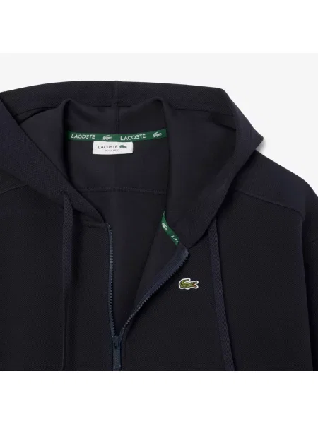 Lacoste Bluza Z Kapturem Z Piki Na granatowa