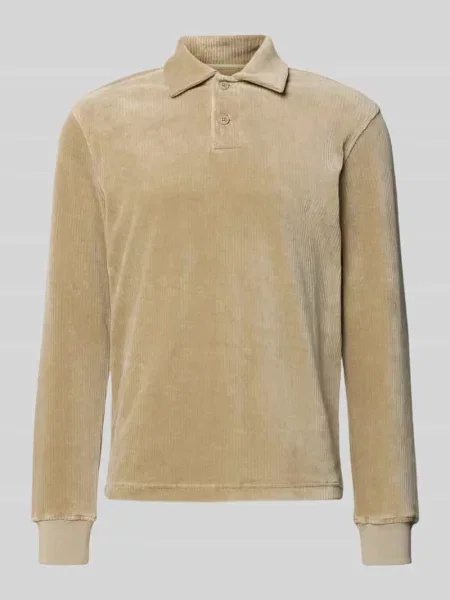 Bluza z kołnierzykiem polo Mcneal brązowa