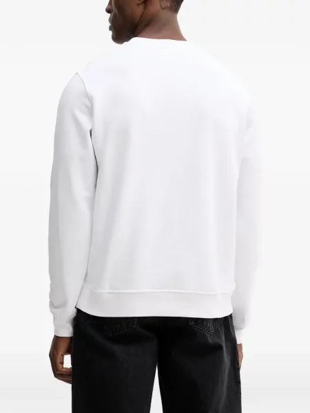 Kerek nyakú szvetter Karl Lagerfeld nyomtatás fehér