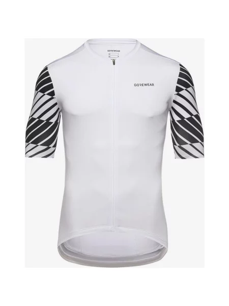 Koszulka rowerowa GOREWEAR Swiftride Optical krótki rękaw czarny S biały