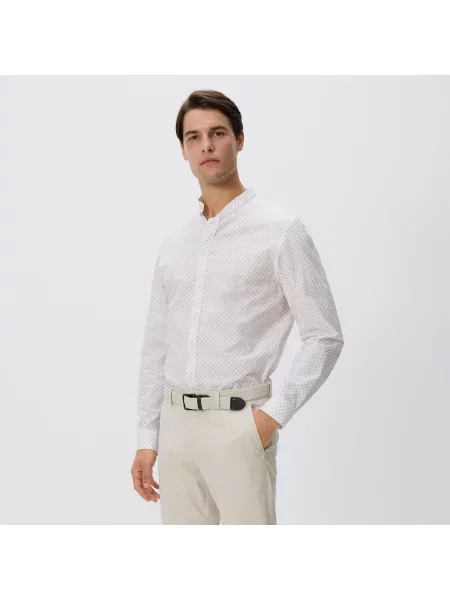 Reserved Košile regular fit z egyptské bavlny béžová