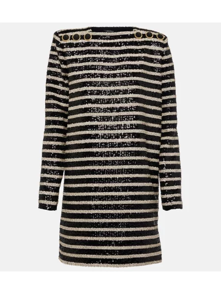 Rochie Balmain cu dungi negru