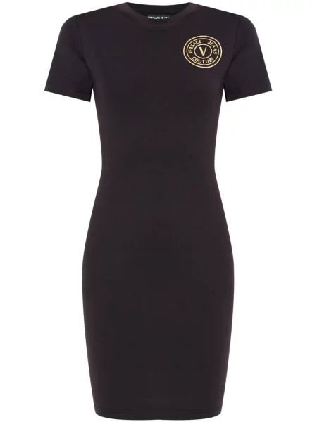 Sukienka jeansowa Versace Jeans Couture garniturowa czarna