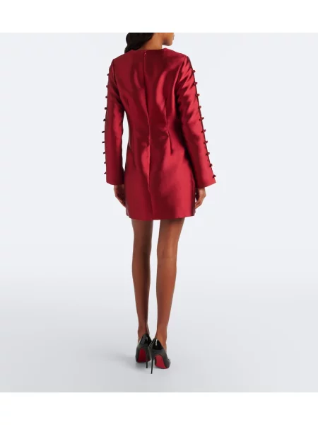 Rochie Simkhai cu funde din satin roșu