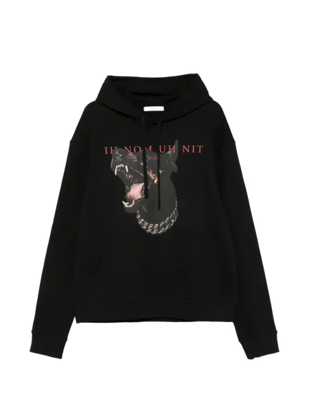 Hanorac cu glugă Ih Nom Uh Nit cu imagine cu cordon negru
