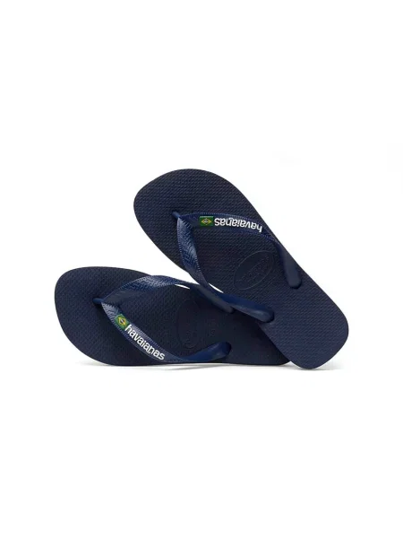 Șlapi De Plajă Havaianas Brasil Logo albastru