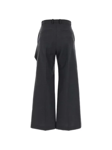 Pantaloni Jil Sander cu volane gri