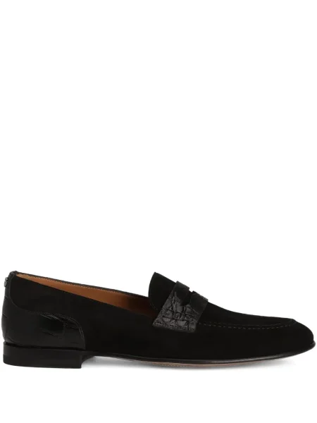 Pantofi loafer Dolce & Gabbana din piele de căprioară negru