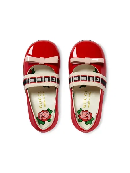 Balerinki dziecięce Gucci czerwone