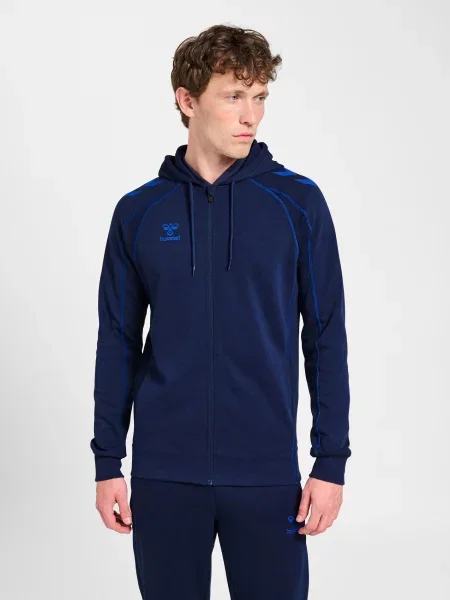 Bluza z kapturem i zamkiem błyskawicznym Hummel Move niebieska