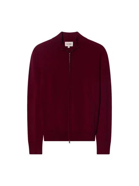 GOBI Cashmere Geacă tricotată Women's Timeless Cashmere Full-Zip Cardigan bordeaux roșu