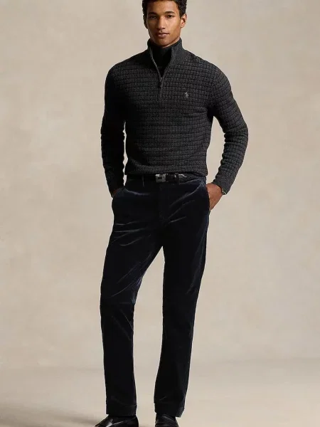 Polo Ralph Lauren pantaloni de catifea cord drept negru