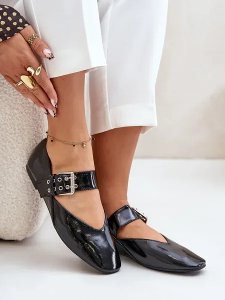 Lakirane balerinke Fi1 črna