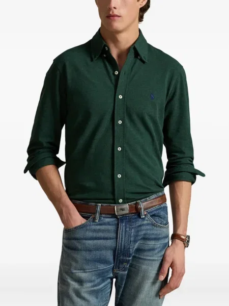 Manšestrové s límcem izolované polotričko Polo Ralph Lauren bílé