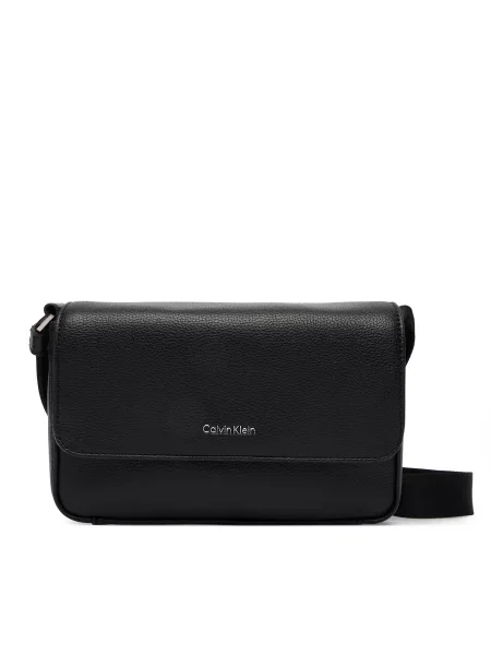 Calvin Klein Τσάντα Raised Small Flap Messenger μαύρο