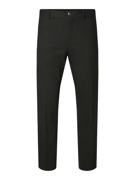 SELECTED Kalhoty s puky Neli tmavě zelená