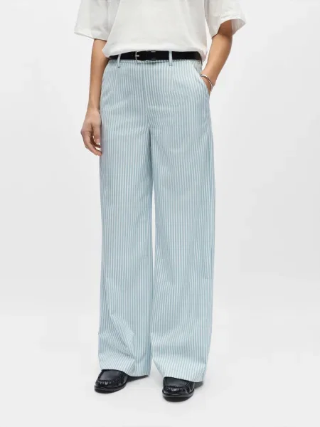OBJECT Pantaloni OBJLISA albastru deschis alb