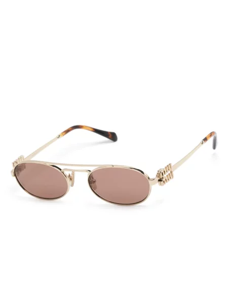 Saulės akiniai Miu Miu Eyewear auksinė