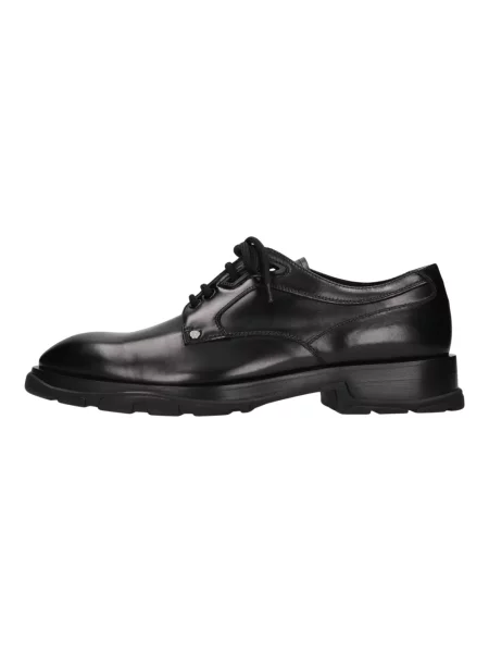 Derby Alexander Mcqueen sznurowany skórzany czarny