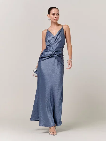 Sável Rochie PAULA porumbel albastru