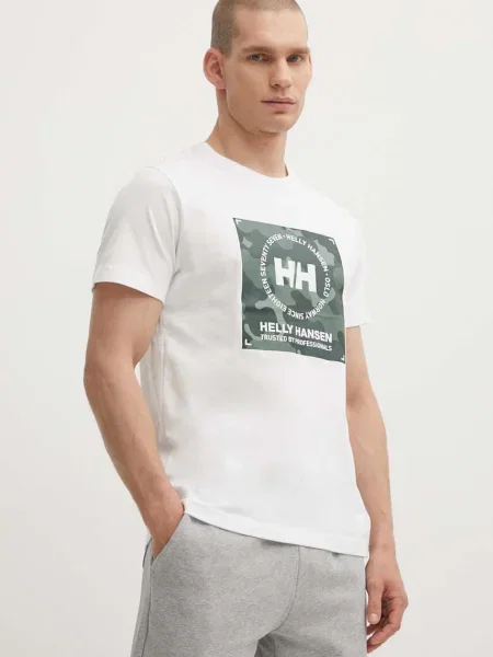 Тениска Helly Hansen с десен бяло