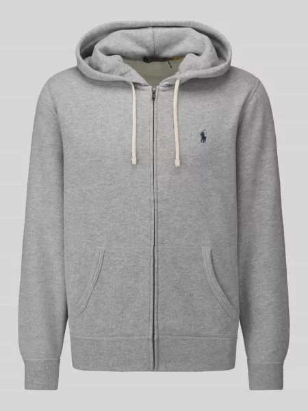 Bluza rozpinana Ralph Lauren z logo szara