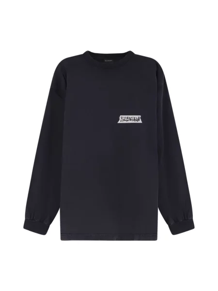 Długa bluza Balenciaga z długim rękawem czarna