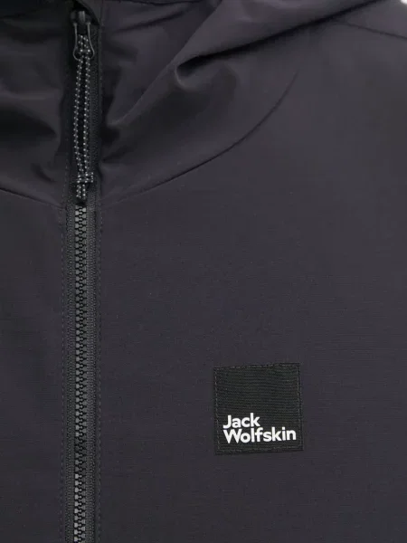 Geacă Jack Wolfskin cu glugă gri