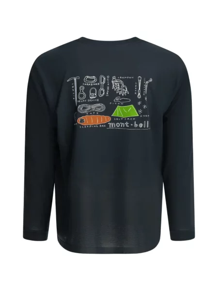 Lung tricou Montbell cu imagine albastru