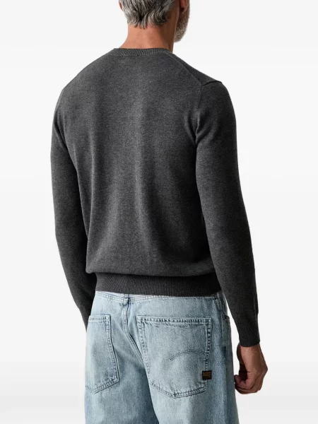 Pulover Hackett London cu broderie gri