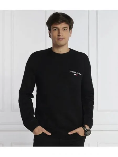 Tommy Jeans Pulover RAGLAN negru