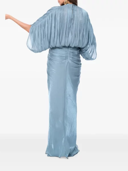 Rochie maxi Ana Radu drapată albastru