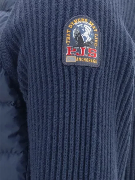 Matlasat geacă Parajumpers tricotate albastru