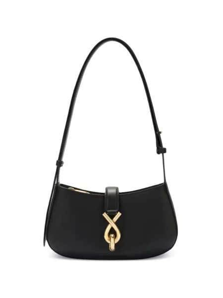 Кожена чанта Furla черно