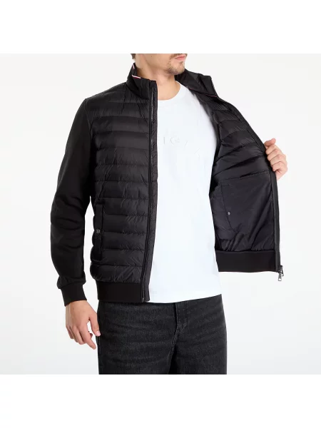 Jachetă Tommy Hilfiger Mix Media Ess Rwb Stand Collar Black L negru