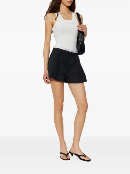 Top Alexander Wang tricotate cu autograf alb