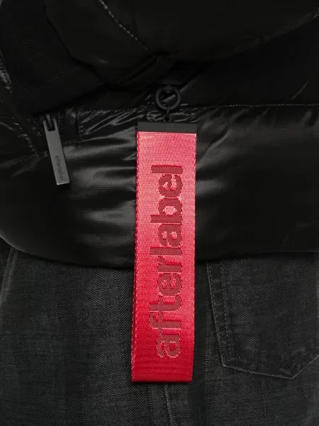 Geacă After Label cu glugă negru