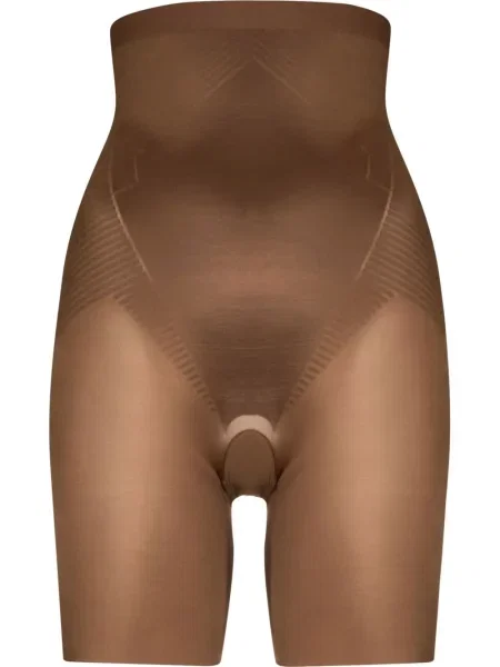 Udo szorty Spanx z wysoką talią brązowe