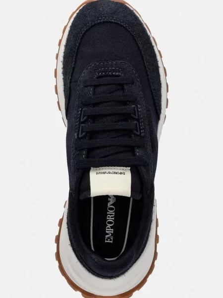 Замшевые кроссовки Emporio Armani
