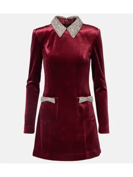 Rochie Rebecca Vallance de catifea bordo