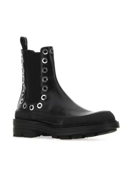 Sztyblety Alexander Mcqueen skórzane czarne