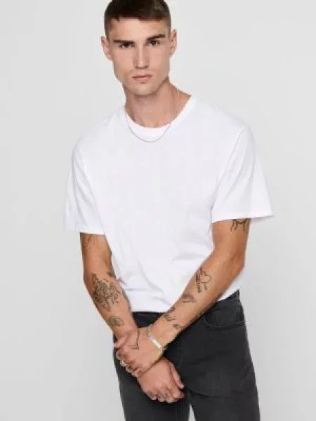 Only & Sons Majica ONSMatt črna bela