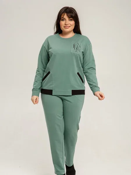 Повсякденний костюм All Posa Комплект кофта+штани світло-зелений зелені