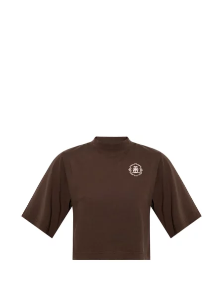 Decupat tricou Palm Angels maro