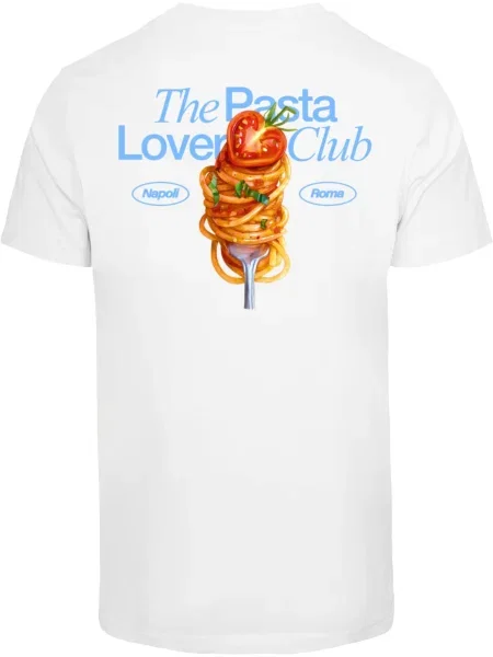 Mister Tee Tričko The Pasta Lover Club svetlomodrá / zmiešané farby biela