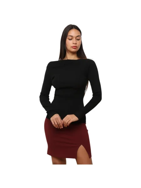 Top La Modeuse negru