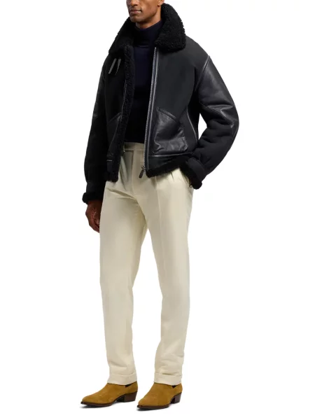 Vilnonės kelnės Ralph Lauren Purple Label violetinė