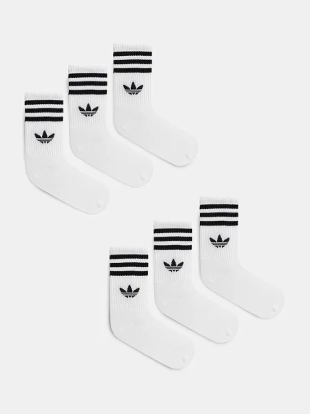 Pruhované ponožky Adidas Originals biela