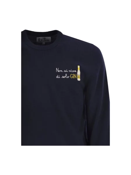 Sweter Mc2 Saint Barth wełniany niebieski