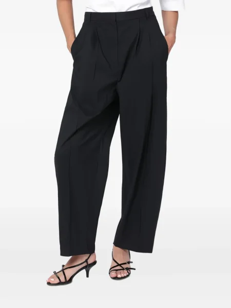Pantaloni Mark Kenly Domino Tan plisate negru